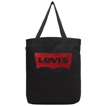 LEVIS  Sac tote en coton noir avec d&eacute;tail de la marque. Couleur: Noir