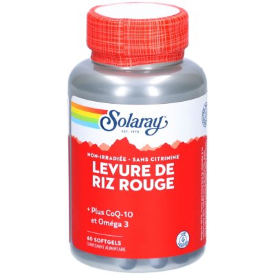 SOLARAY Levure De Riz Rouge Coq-10 Omega 3 - 60 Capsules 