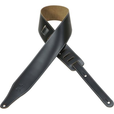 LEVYS Levy's Leathers DM17-BLK Sangle de guitare en cuir v&eacute;ritable noir