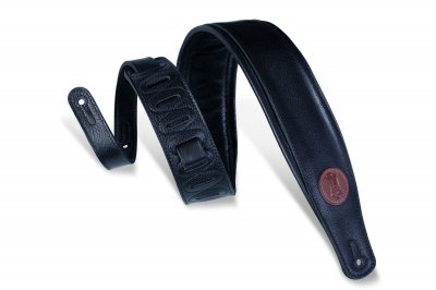 LEVY S Levy's Mss2-Blk - Sangle Guitare Cuir Black