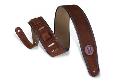 LEVY S Levy's Mss3-Brn Standard Suede- Sangle Guitare Daim 6,3 Cm