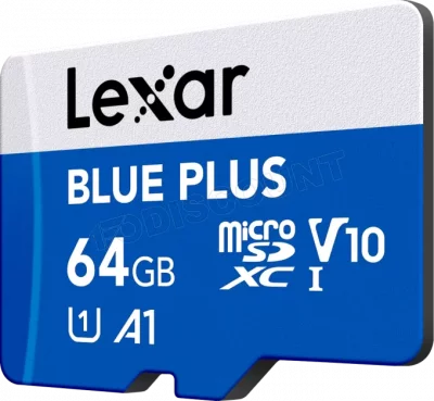 LEXAR  BLUE PLUS 64 Go MicroSDXC UHS-I - Neuf