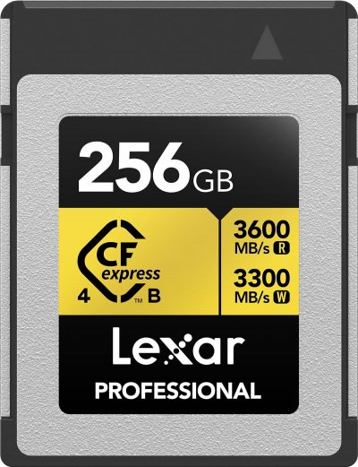 LEXAR  Carte CFexpress PRO Type B Gold 4.0 series 256Go R3600/W3300