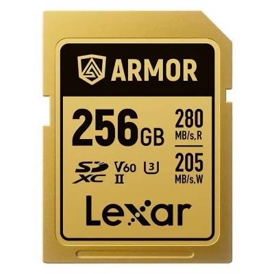 LEXAR  Carte M&eacute;moire Sdxc Pro Gold Series Armor Uhs-ii 256gb V60 Ip68