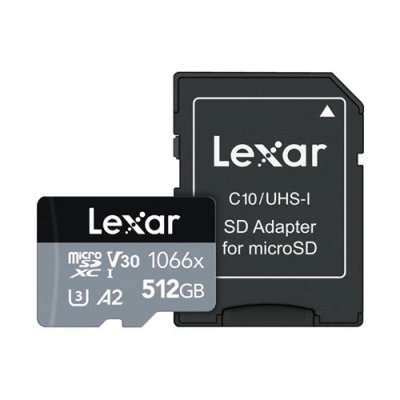 LEXAR  Carte Microsdxc 512Go 1066x + Adapt SD