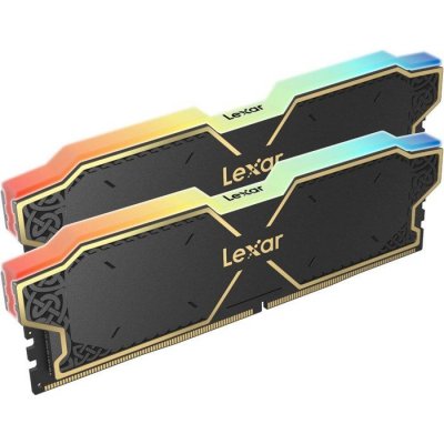 LEXAR   Kit Barrettes m&eacute;moire 32Go (2x16Go) DIMM DDR5 Thor RGB 6000MHz (Noir)
