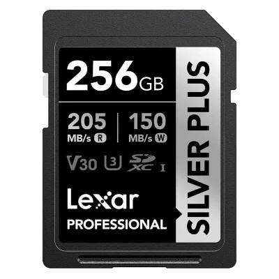 LEXAR  Professional SILVER PLUS 256 Go SDXC UHS-I Classe 3 - Neuf