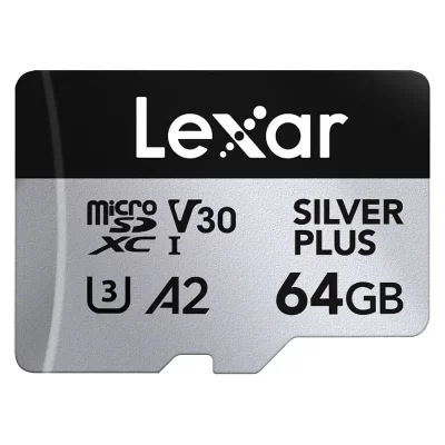 LEXAR  Professional SILVER PLUS 64 Go MicroSDXC UHS-I Classe 3 - Neuf