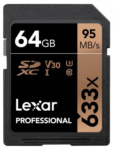 LEXAR  SDXC Card 64Go / GB Professional 633x UHS-I V30 U3