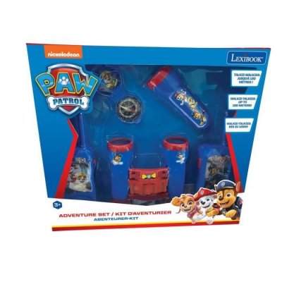 LEXIBOOK  Kit aventurier enfant Pat Patrouille sauvetage talkie-walkie
