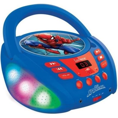 LEXIBOOK  Lecteur CD enfant Bluetooth Spiderman effets lumineux