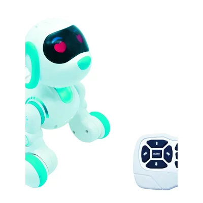 LEXIBOOK  Robot t&eacute;l&eacute;command&eacute; mon petit chien interactif Power Puppy Jr