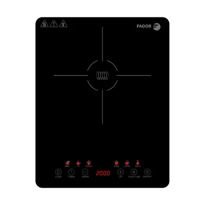 FAGOR Lexie fge0072 2000w 6 fonctions encastrable verre noir 