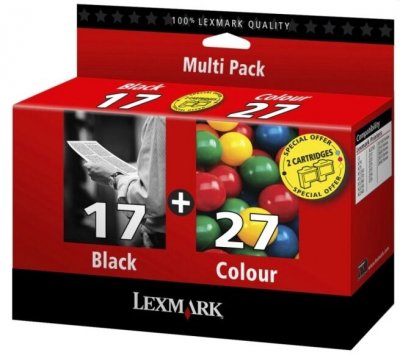 LEXMARK  17 + 27 Cartouches d'encre Multipack Coule
