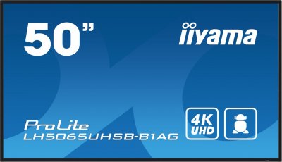 IIYAMA Lfd 49.5 dalle va 247 3840x2160 9.5ms 3xhdmi 1xdisplayport 2xusb 2x10w LH5075UHS-B1AG 