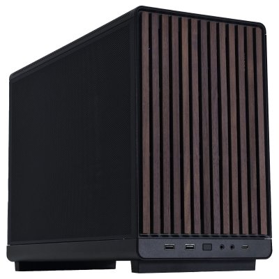 LIAN LI  Li A3-mATX - Noir / Bois Fonc&eacute; 