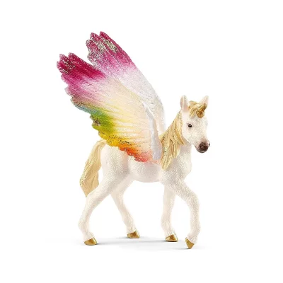 SCHLEICH Licorne ail&eacute;e arc-en-ciel, poulain - 