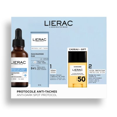 LIERAC  Coffret S&eacute;rum Anti-t&acirc;ches 30ml + Stick Protecteur SPF50+ 10g offert