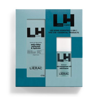 LIERAC  HOMME Coffret les soins essentiels 3en1 D&eacute;odorant Offert