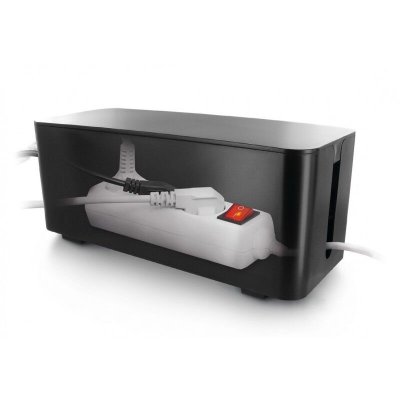 SECURITEGOODDEAL Lifebox Organisateur de C&acirc;ble/Multiprise Taille Interm&eacute;diaire Noir