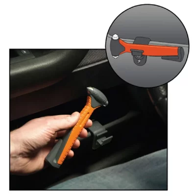 LIFEHAMMER  Marteau d'urgence Plus avec coupe ceinture de s&eacute;curit&eacute; orange 16,5 cm