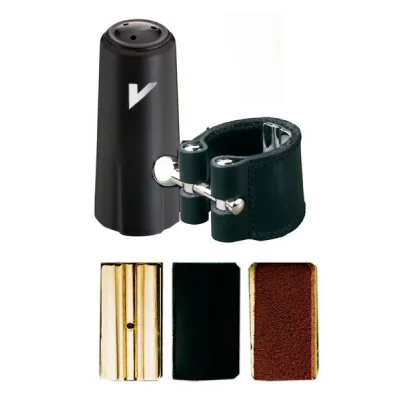 VANDOREN Ligature cuir et couvre bec plastique clarinette Sib - LC21P