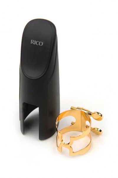 D ADDARIO RICO Ligature H et COUVRE-bec Saxophone Baryton Dor 