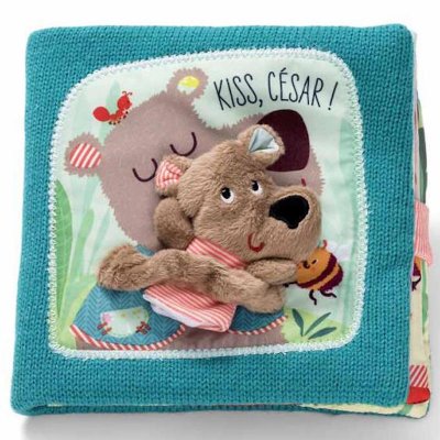 LILLIPUTIENS  Imagier enfant C&eacute;sar l'ours tissu