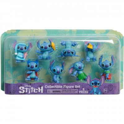 JUST PLAY Lilo & Stitch - Pack 8 figurines Stitch Collectible Figure Set 7 cm