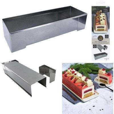 LILY COOK  KP5344 Moule &agrave; b&ucirc;che carr&eacute; INOX Argent 30,50 x 10 x 7,30 cm