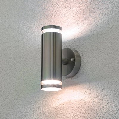 LINDBY  Applique d'ext&eacute;rieur LED Tiberius acier inoxydable