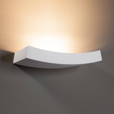 LINDBY  Applique Leander l&eacute;g&egrave;rement incurv&eacute;e, &agrave; peindre