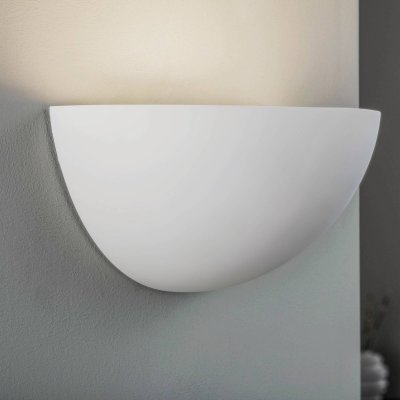 LINDBY  applique murale Pascali, hauteur 13 cm, blanc, pl&acirc;tre
