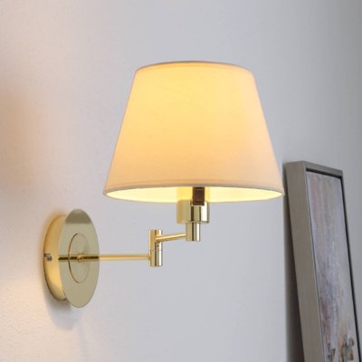 LINDBY  Applique murale Pola, abat-jour extensible, laiton