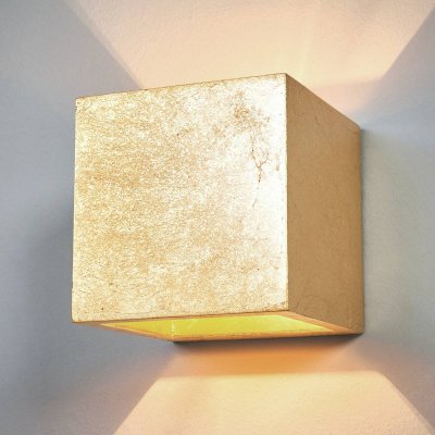 LINDBY  applique murale Yade, 11 cm, dor&eacute;, pl&acirc;tre, G9
