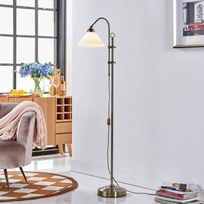 LINDBY  Beau lampadaire Otis en laiton ancien