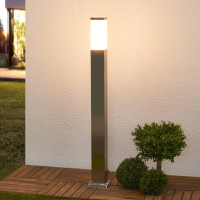 LINDBY  Borne lumineuse rectangulaire Lorian en inox
