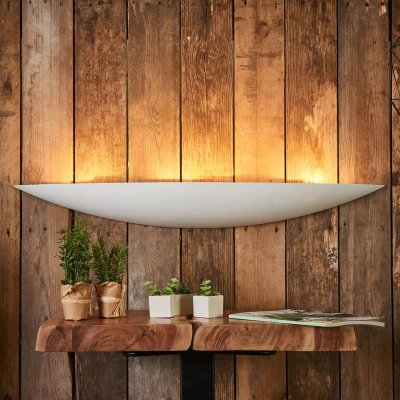 LINDBY  Grande applique en pl&acirc;tre Tommi en blanc