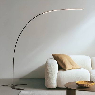 LINDBY  Lampadaire arqu&eacute; LED Danua noir