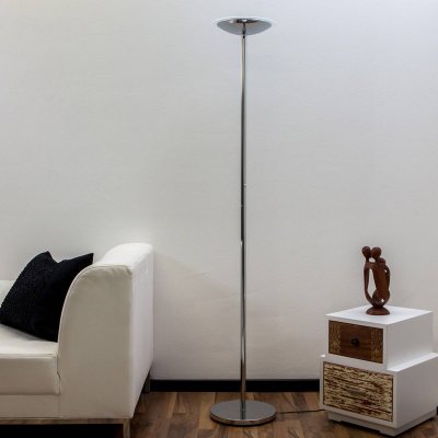 LINDBY  Lampadaire indirect LED Malea chrom&eacute; brillant