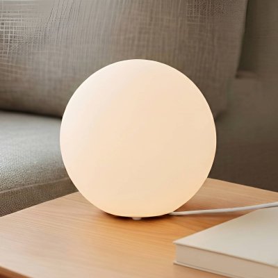 LINDBY  - Lampe &agrave; poser 'Marike' en verre pour salon & salle &agrave; manger