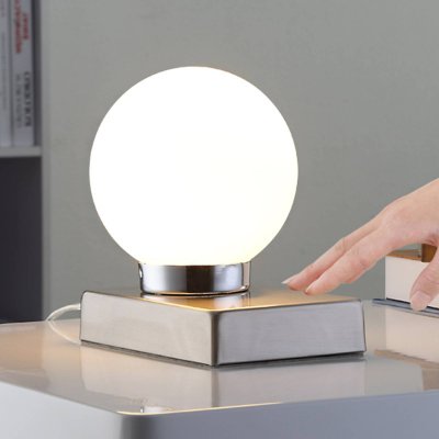 LINDBY  Lampe &agrave; poser Naomi avec globe en verre