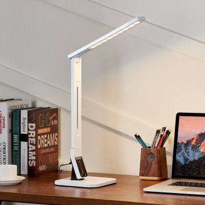 LINDBY  Lampe de bureau LED Eleni blanche