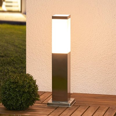 LINDBY  - Luminaire ext&eacute;rieur 'Lorian' en inox - inox, blanc