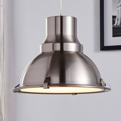 LINDBY  suspension Letty, &Oslash; 39 cm, nickel, m&eacute;tal, E27
