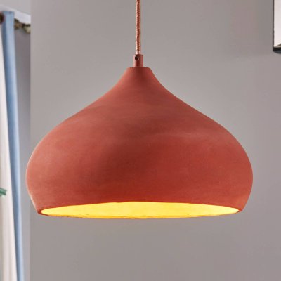 LINDBY  Suspension terracotta Fiona de forme esth&eacute;tique