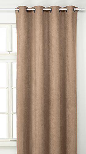 Linder 0520/24/375FR Rideau Su&eacute;dine Lourde Beige Oeillets 145 x 260 cm
