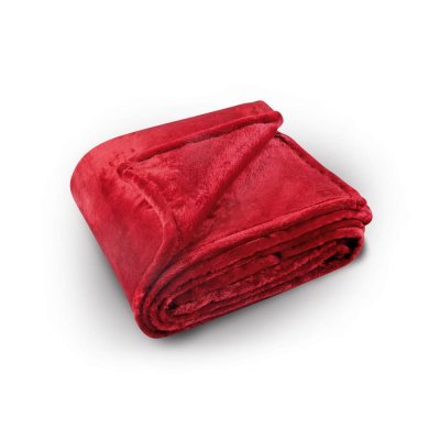 LINDER  5074 Couverture extra douce Polyester Rouge 180 x 220 cm