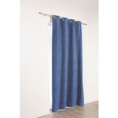 Linder Panneau Oeillets, Polyester, Bleu Bleuet, 140x260 cm