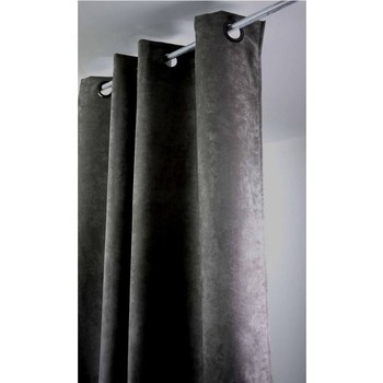 Linder Rideau en Su&eacute;dine Lourde Anthracite &agrave; &oelig;illets 145x260